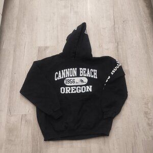 Cannon Beach Oregon Black Hoodie